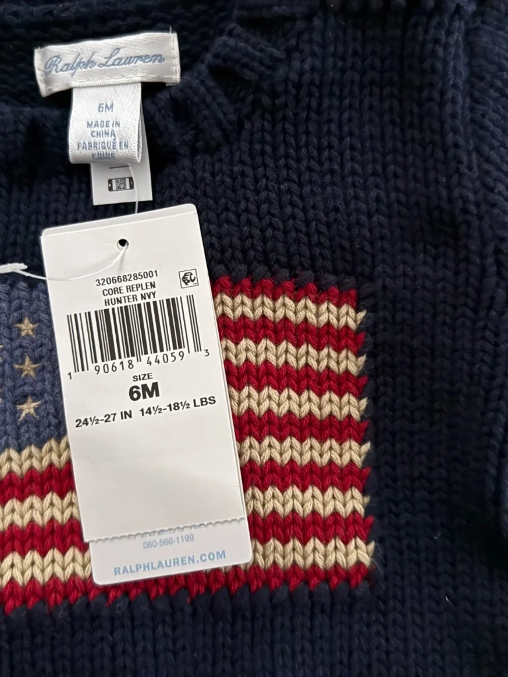 Ralph Lauren Iconic Flag Sweater Baby 6mo
